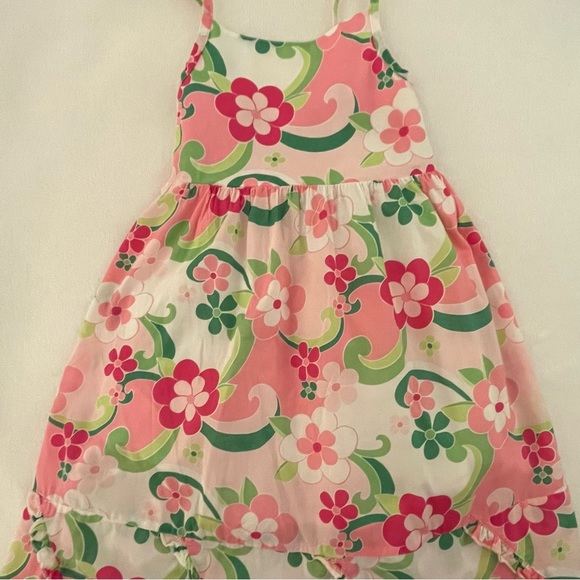 Gymboree Floral Mermaid Green & Pink Swirl Dress - Picture 6 of 6